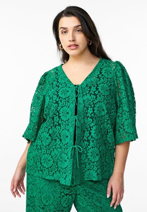 MIT 3/4-ÄRMELN UND SCHLEIFEN AUF DER VORDERSEIT - Button-down blouse - lush meadow