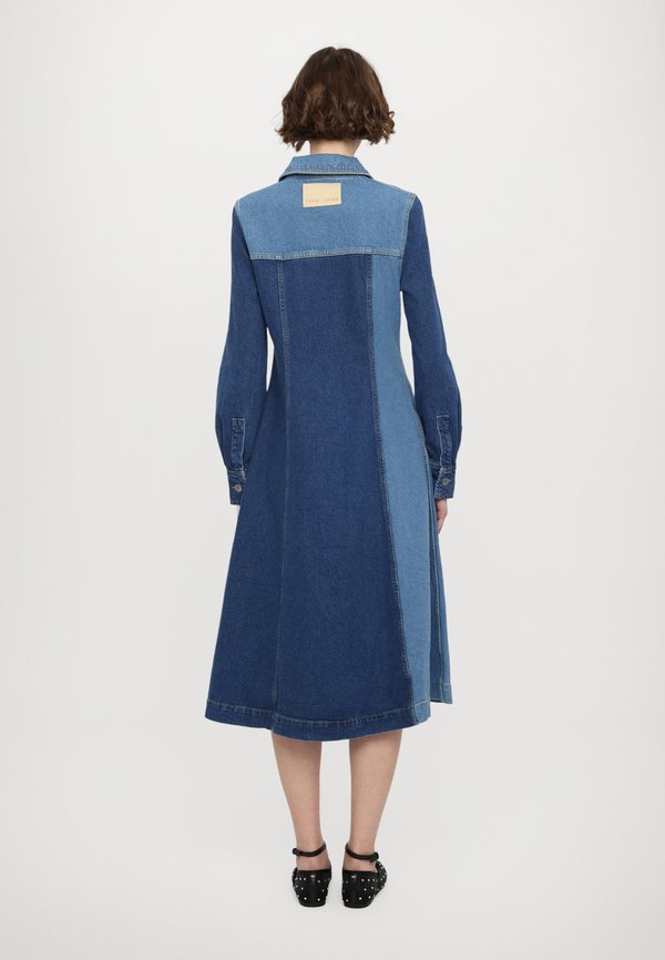 LONG SLEEVE  - Denim dress - two tone denim3