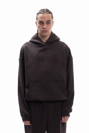 UNISEX - Pulover s kapuco - chocolate