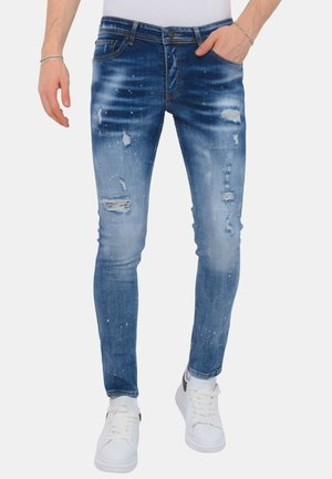 PAINT SPLATTER STOASHED - Jeans Skinny Fit - blauw