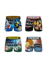 Boxer-briefs colorés pour hommes avec des personnages des Looney Tunes. Les matériaux sont en tissu doux, avec des graphismes vibrants et une ceinture élastique.