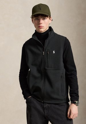Polo Ralph Lauren, DOUBLE-KNIT FULL-ZIP VEST - Елек - black