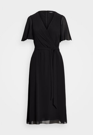 Lauren Ralph Lauren BELTED GEORGETTE DRESS - Cocktailkleid/festliches Kleid - black