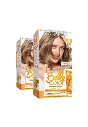 GARNIER TINTA CAPELLI BELLE COLOR, COLORE LUMINOSO E RIFLESSI NATURALI, COPRE IL 100% DEI CAPELLI BIANCHI - 2 PACK - Tinte capelli - biondo cenere naturale