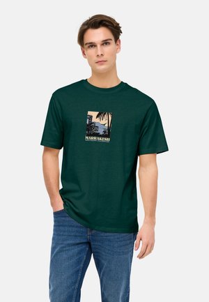 Only & Sons BEANE RHABA KURZARMSHIRT - Camiseta estampada - dunkelgrün