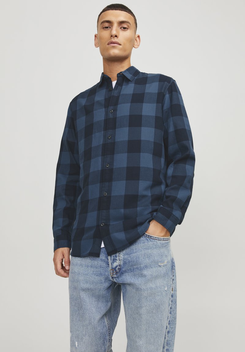 Jack & Jones - JJEGINGHAM SHIRT - Overhemd - ensign blue, Vergroten