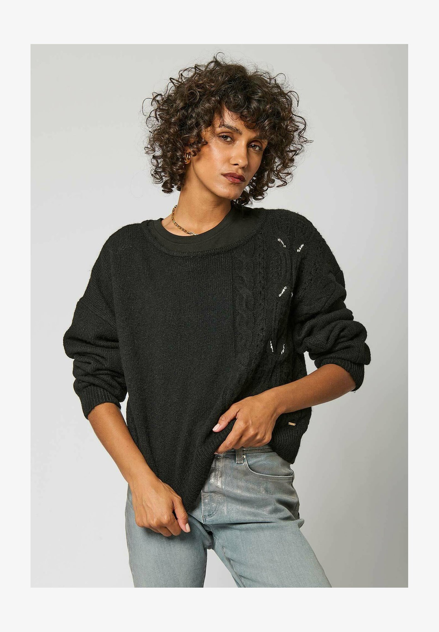 KAPORAL Felpa Donna Modello Felo, Colore Nero, Taglia S – Collezione Inverno 2022