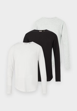 ONSMATT LONGY TEE 3 PACK - Μπλούζα με μακριά μανίκια - black/whispered white