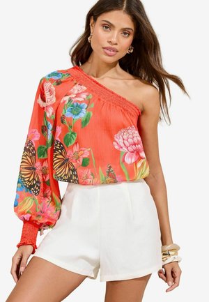 Lipsy REGULAR FIT - ONE SHOULDER FLORAL PRINTED  - Bluse - red
