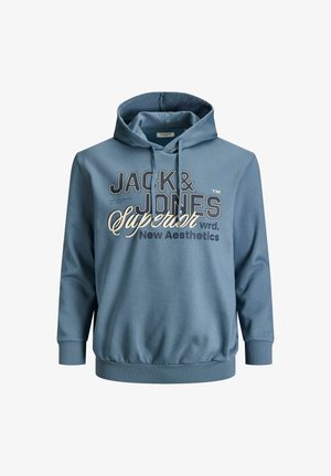 Jack & Jones, Plus Size Logo - Hættetrøje - blue mirage
