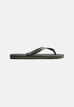 Havaianas BRASIL LOGO UNISEX - Σανδάλια τύπου T - olive green