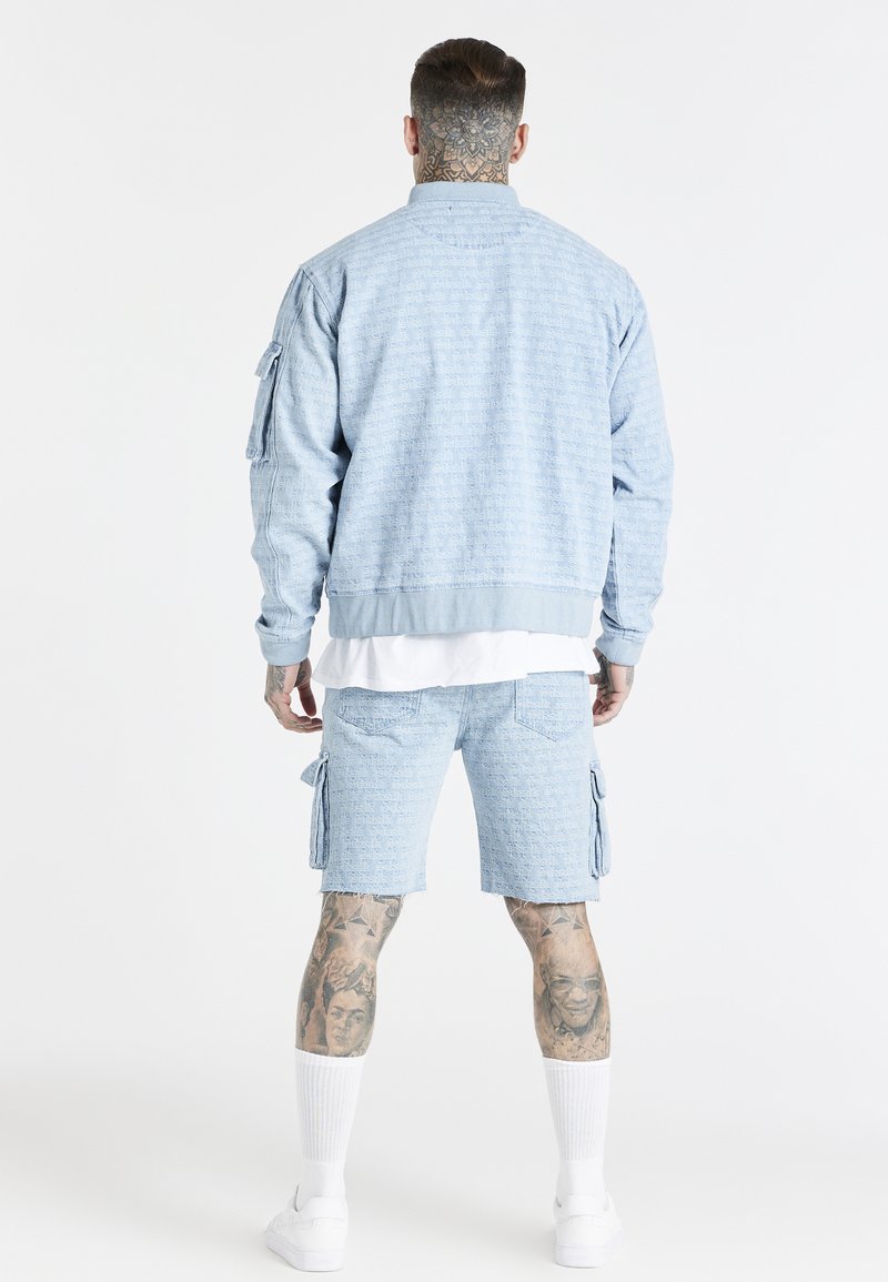 Herren Skinny Fit | SIKSILK Jeans Shorts light blue/hellblau - VA71497 Herren Skinny Fit | SIKSILK Jeans Shorts light blue/hellblau - VA71497