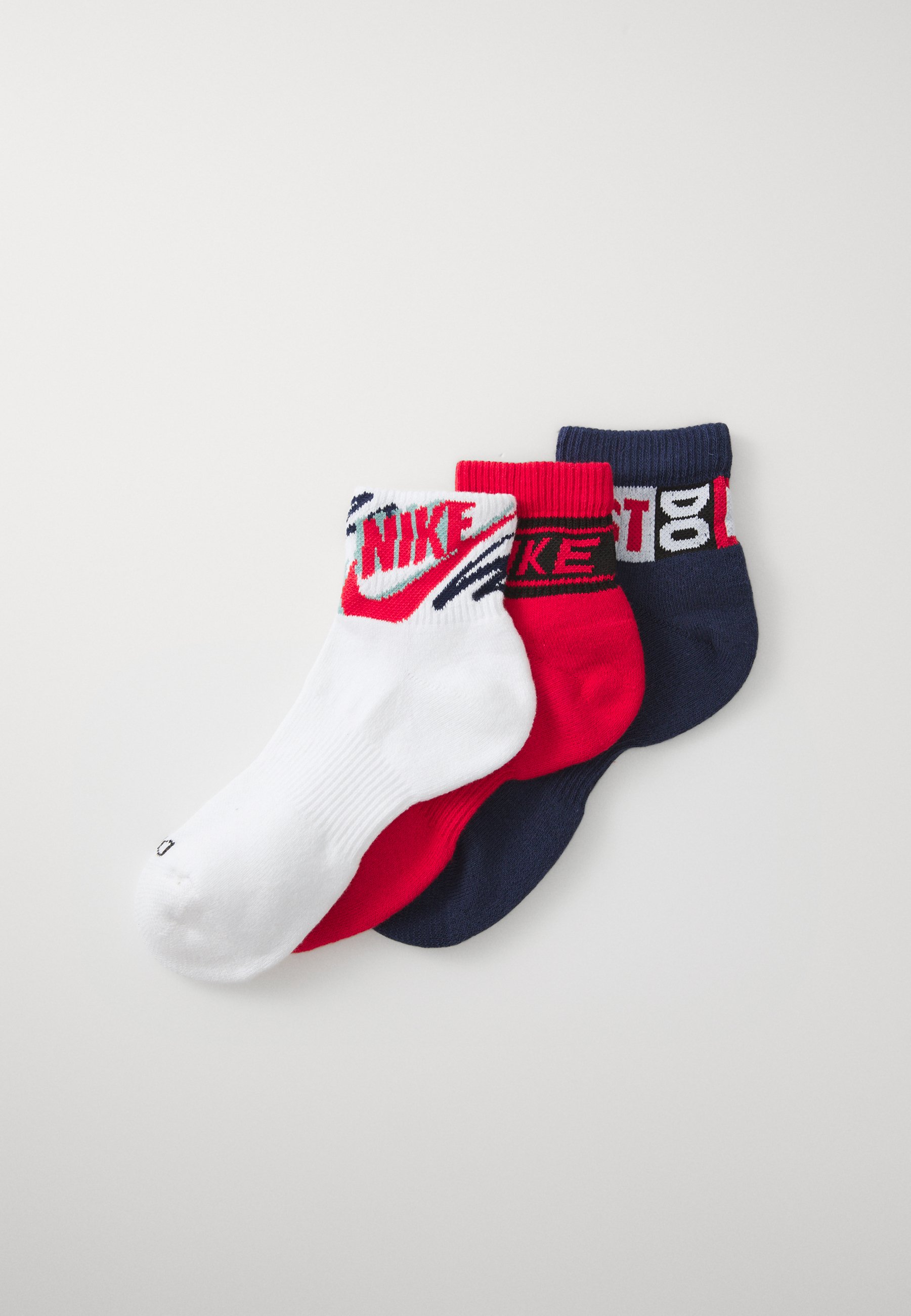 Nike Performance ANKLE UNISEX 3 PACK - Sports socks - university red/midnight navy/white/red - Zalando.co.uk
