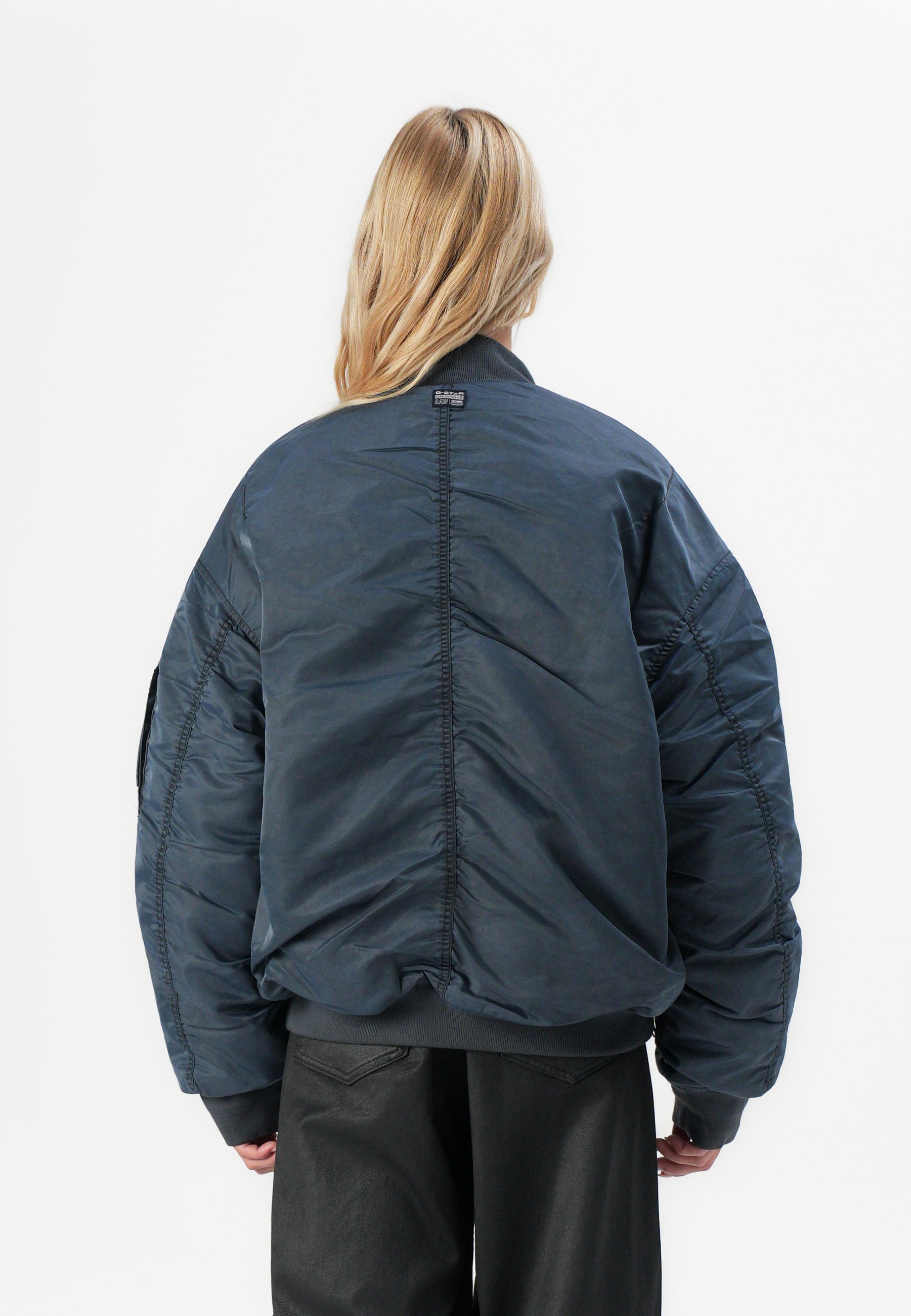 G-STAR MACRO BALLOON - Bomber Jacket - india ink/blue denim