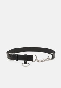 Urban Classics - CHAIN IMITATION BELT UNISEX - Bælter - black/silver-coloured Miniaturebillede 1