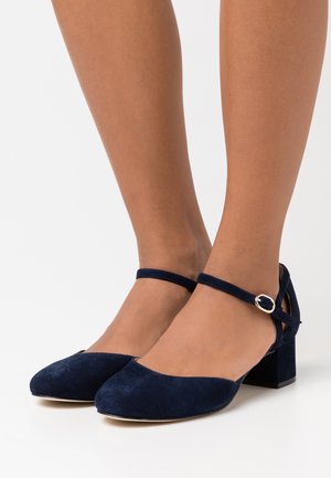 LEATHER - Tacones - dark blue