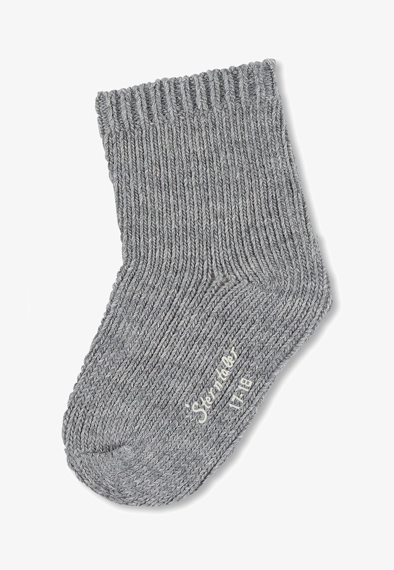 Sterntaler BABY-S�CKCHEN WOLLE UNI - Socks - silber melange