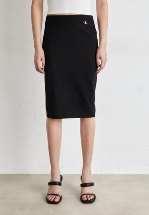 Calvin Klein Jeans ARCHIVAL MILANO SKIRT - Gonna a tubino - black