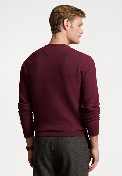 Polo Ralph Lauren KNIT COTTON CREWNECK SWEATER - Jersey de punto - damson red