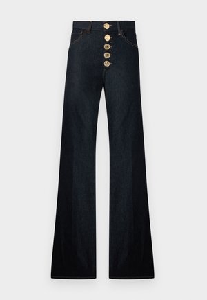 AMBER HIGH RISE JEWWL BUTTONS - Wide Leg - blue