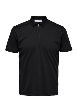 SLHFAVE ZIP SS NOOS - Poloskjorter - black