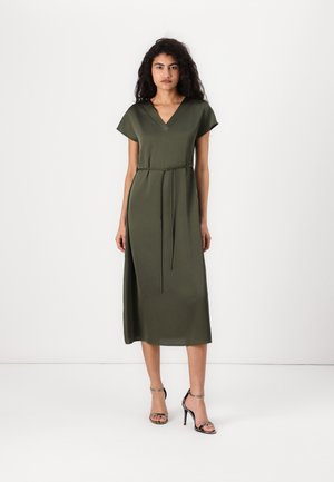 VIELLETTE V NECK DRESS - Hverdagskjole - khaki