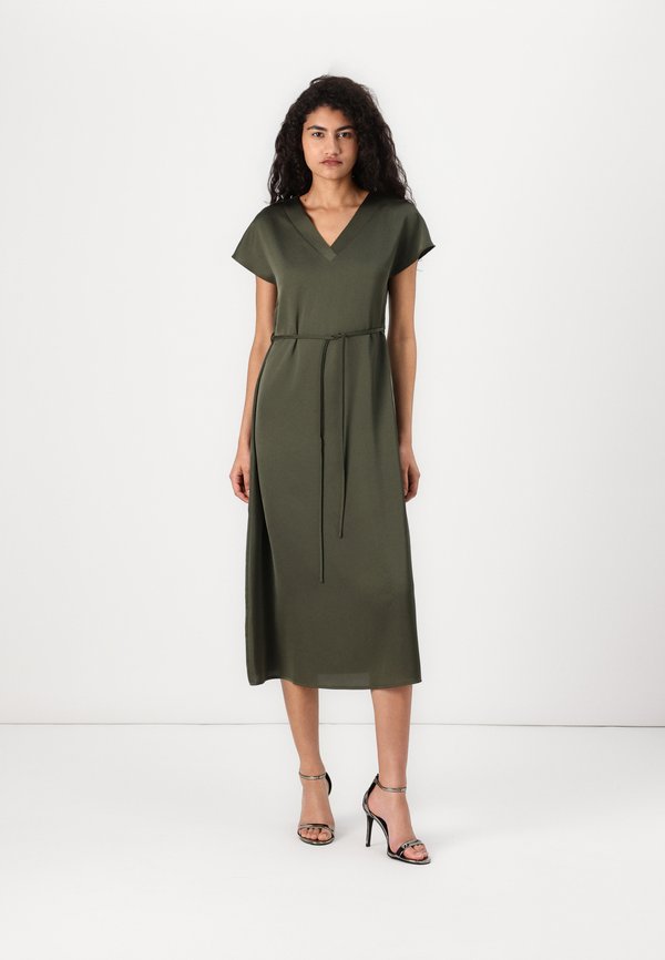 VIELLETTE V NECK DRESS - Freizeitkleid - khaki