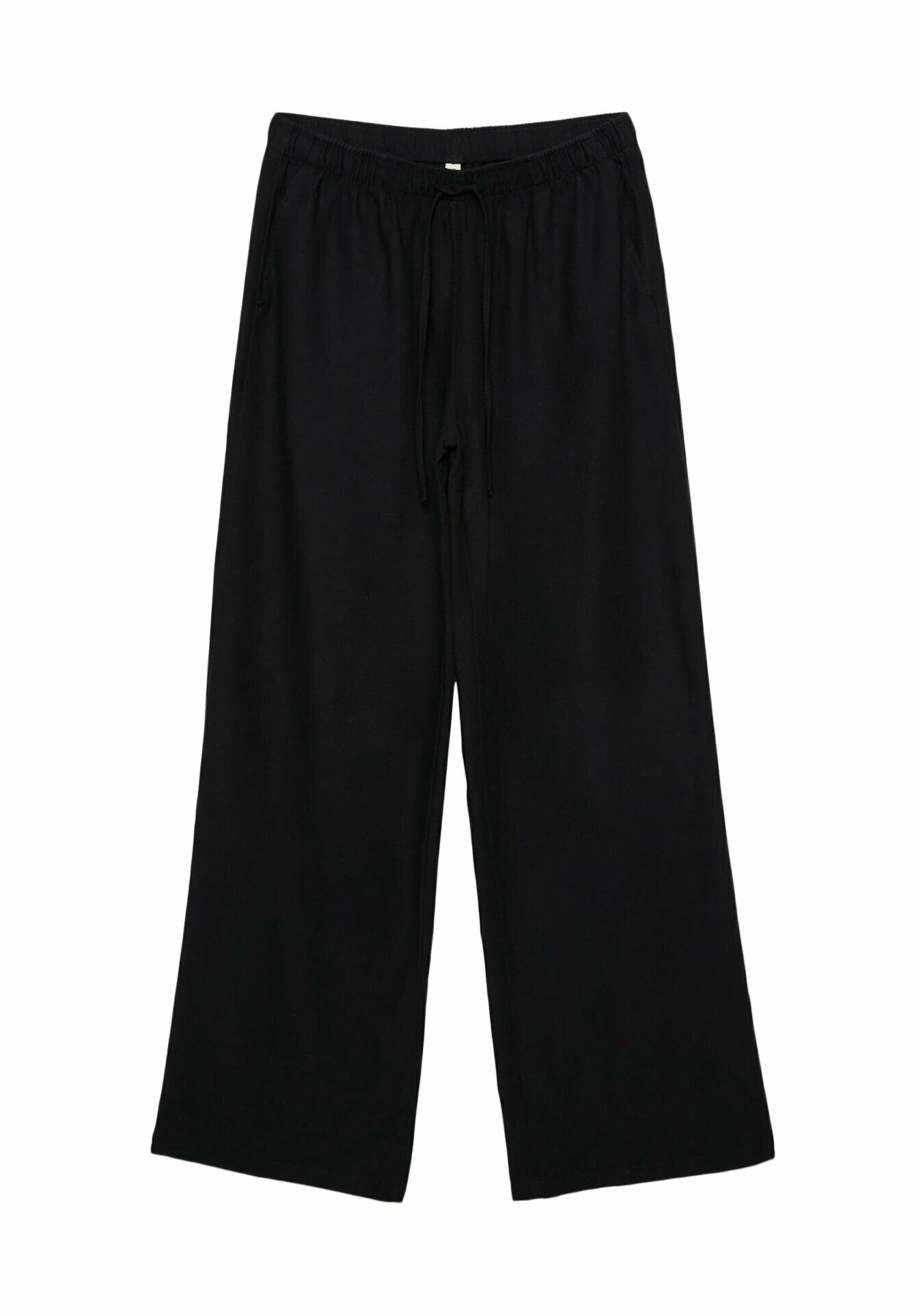 Black drawstring trousers