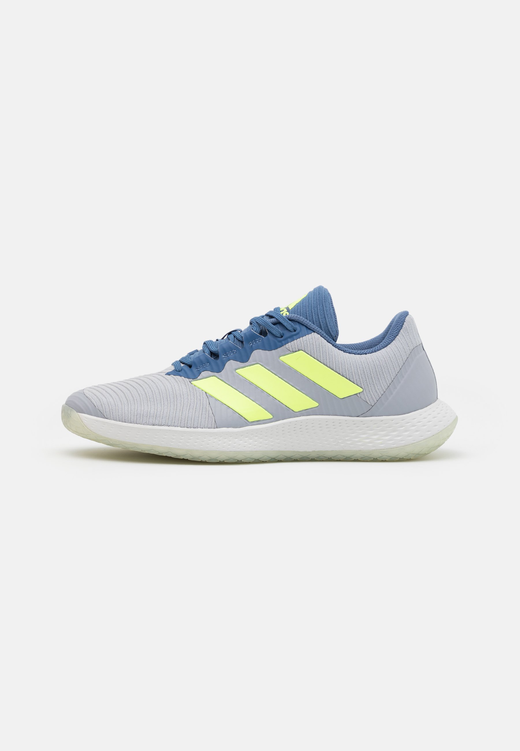 adidas Performance FORCEBOUNCE - Scarpe da pallamano - half silver/hi-res  yellow/blue/grigio chiaro - Zalando.it