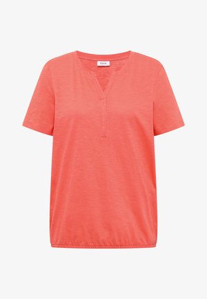 Cecil, BASIC SHIRT IM TUNIKA-LOOK - T-shirts basic - shiny coral