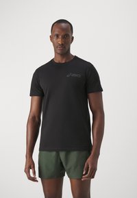 ASICS - CHEST LOGO TEE - Športne majice - performance black/graphite grey Miniaturna slika 1