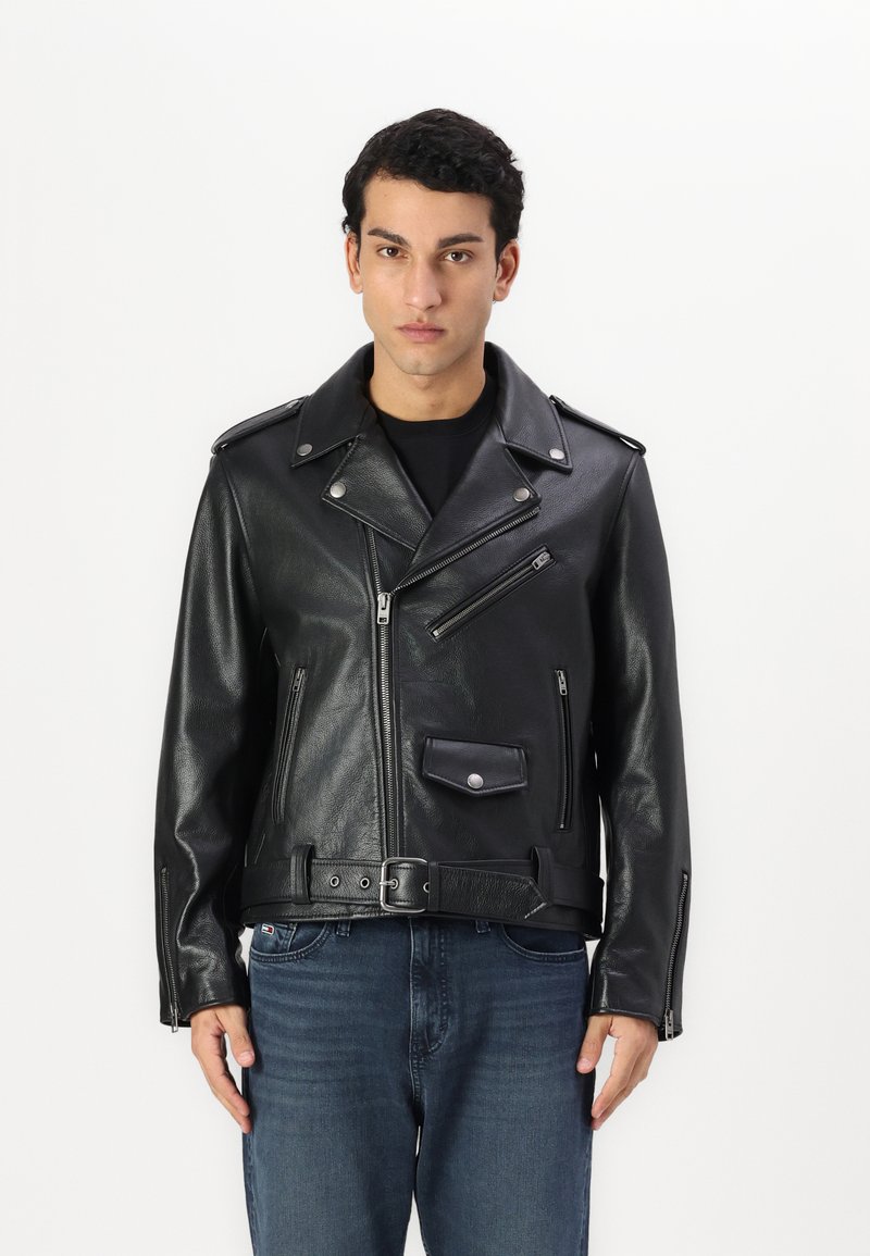 COACH MOTO JACKET - Δερμάτινο μπουφάν - black