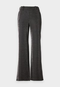 VMSHALI STRAIGHT SHINY PANT - Nohavice - black/silver