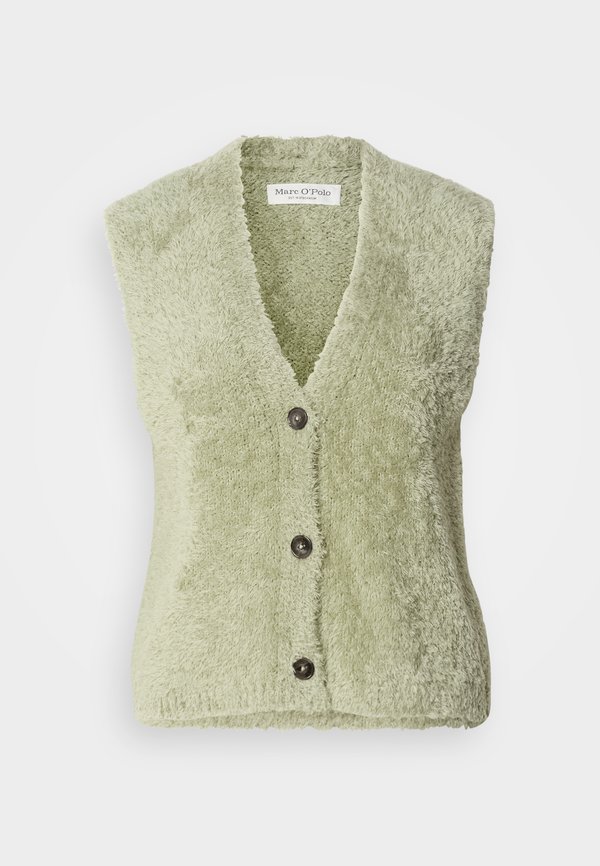 VEST SLEEVELESS V NECK - Waistcoat - smooth sage2