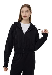 Terranova CON CAPPUCCIO - Felpa con zip - nero