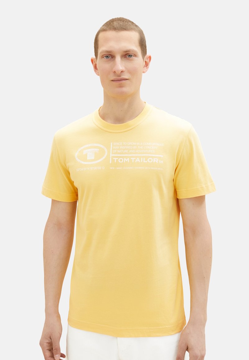 TOM TAILOR LOGO PRINT - T-shirts print - gelb