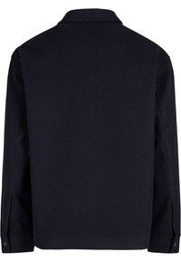 Námořnická bunda z vlněné směsi s límcem, dlouhými rukávy a knoflíkovými manžetami. Má hladkou strukturu a minimalistický design.