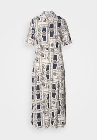 DRESS SHORT SLEEVES COLLAR BUTTONED PRINTED - Särkkleit - multi/muted blue