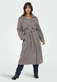 ONLY ONLCHLOE DOUBLE - Trench - charcoal gray