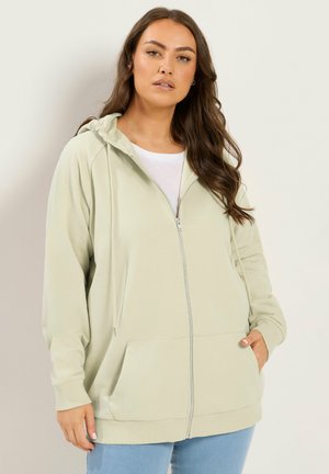 Yours Clothing, PLUS SIZE SWEATSHIRTS & HOODIES - Sweater met rits - natural