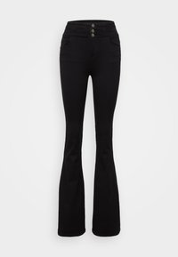 ONLCHERYL RETRO - Flared Jeans - black denim