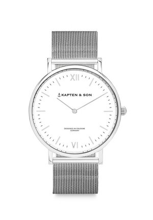 Kapten & Son CAMPUS SMALL - Uhr - silver coloured white