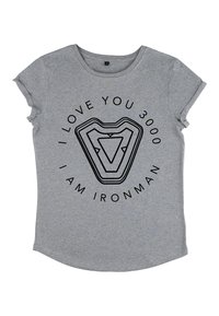 Henry Tiger AVENGERS ENDGAME IRONMANS HEART - Triko s potiskem - melange grey