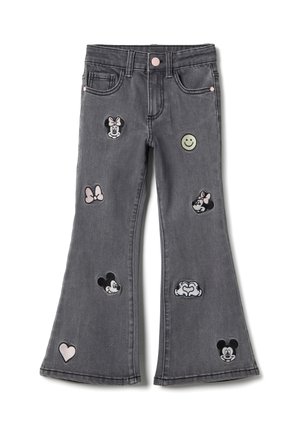 WITH MINNIE - Jean flare - ash grey