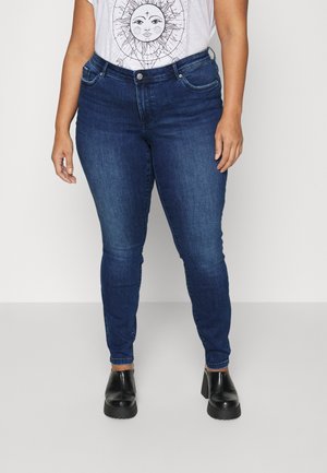 VMTANYA CURVE HIGH WAIST - Testhezálló fazon - dark blue denim