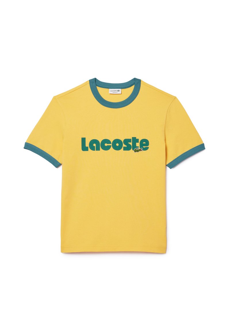 Lacoste T-shirt print geel