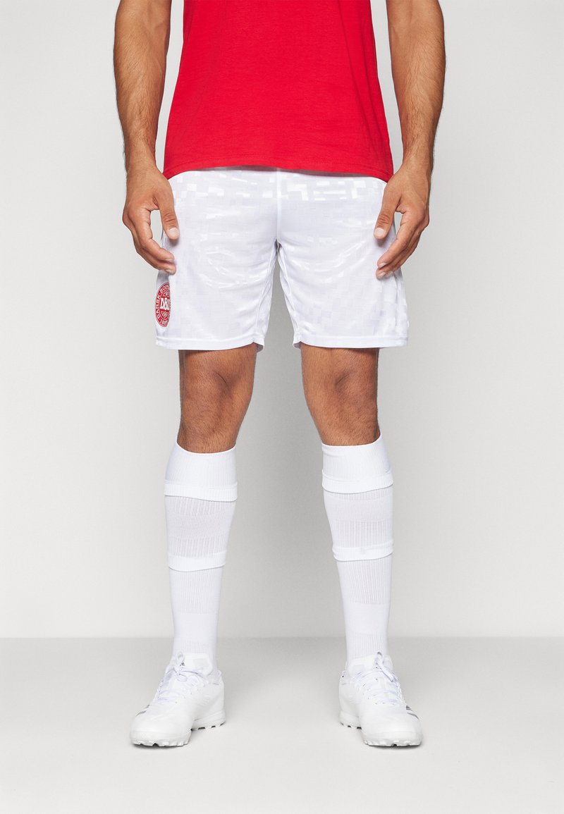 Hummel DENMARK HOME SHORTS - Träningsshorts - white/tango red