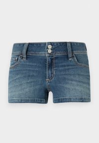 Low-Rise Medium Wash Denim Shortie Shorts - Short en jean - blue denim