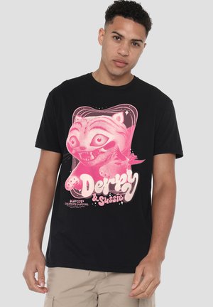 NETFLIX, KPOP DEMON HUNTERS DERPY AND SUSSIE PINK GRADIENT - T-Shirt print - black