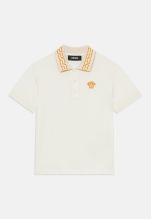 Versace GRECA OUTLINE MEDUSA EMBROIDERY UNISEX - Poloskjorter - white/gold